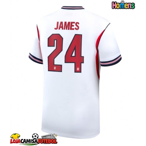 Camisa de Futebol Inglaterra Reece James #24 Equipamento Principal Mundo 2026 Manga Curta